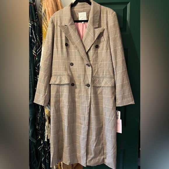 Avec Les Filles Plaid Trench Coat - Picture 4 of 13